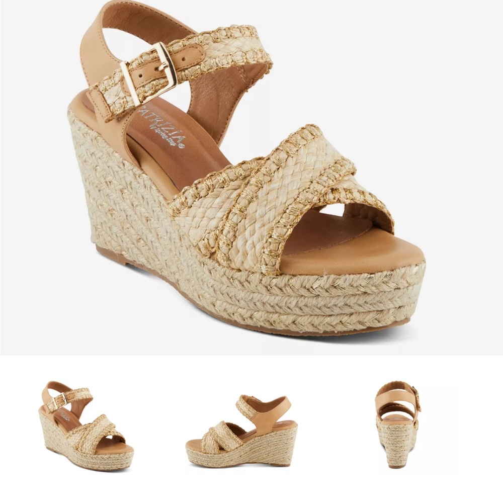 Patrizia Raffia Wedge Sandals